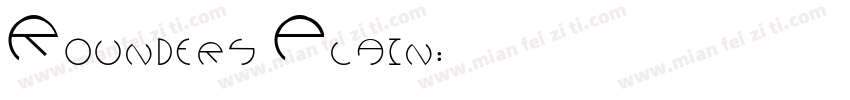 Rounders Plain字体转换